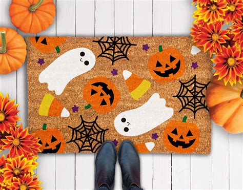 halloween welcome mats|halloween mat ideas.